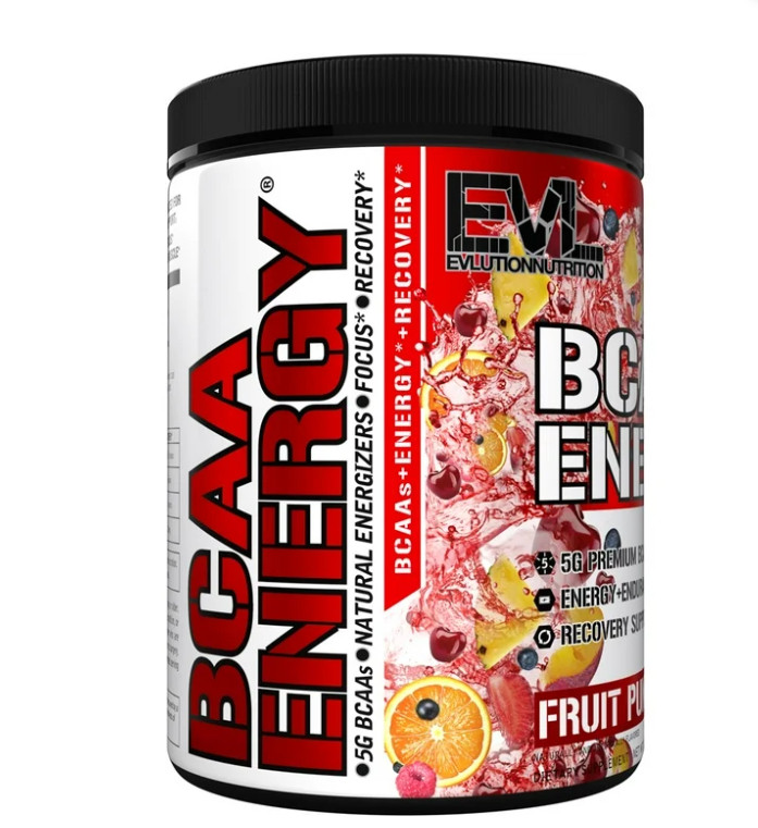 Evlution Nutrition BCAA Powder Fruit Punch 30 Servings Recovery