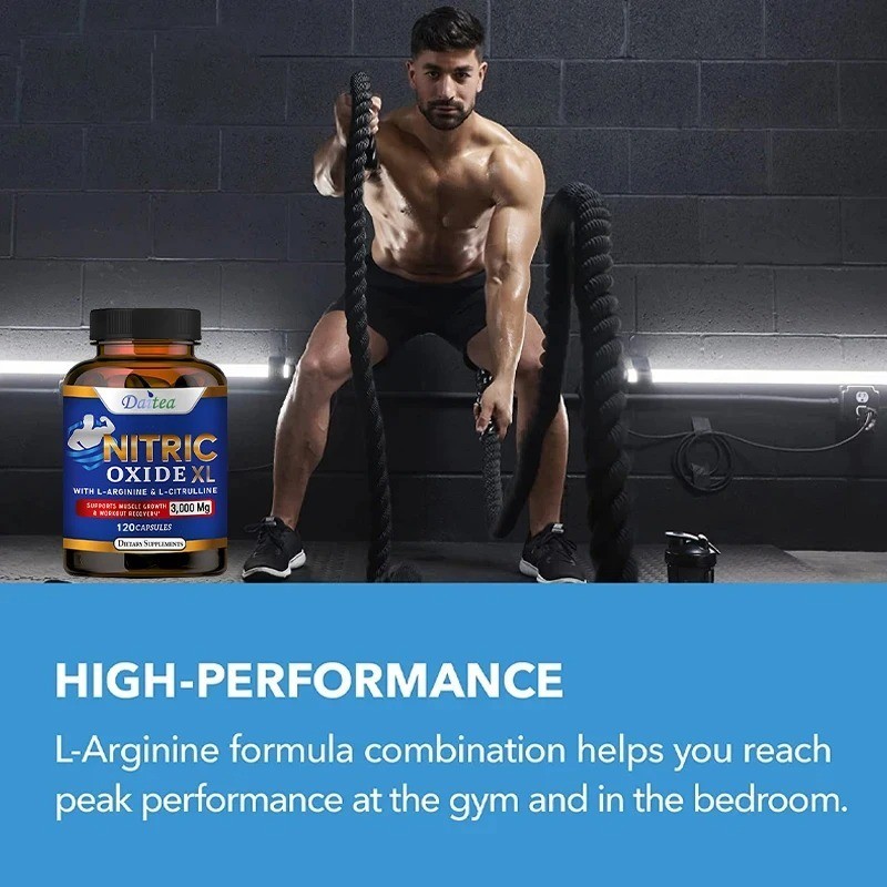 NEW Nitric Oxide Booster L-Arginine, L-Citrulline 3000mg 120 Caps FREE SHIPPING