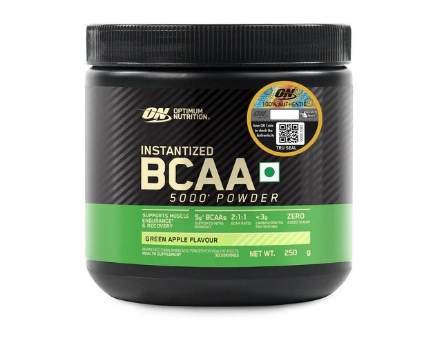 Optimum Nutrition (ON) Instantized BCAA 5000 Powder Green Apple 250grm