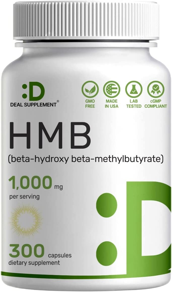 HMB1000mg Ultra Strength Supports Muscle Growth Fast Workout Recovery 300 CAPS