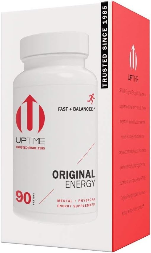 UPTIME Maximum Energy Tablets – Premium Blend – 325mg Natural Caffeine per Se…