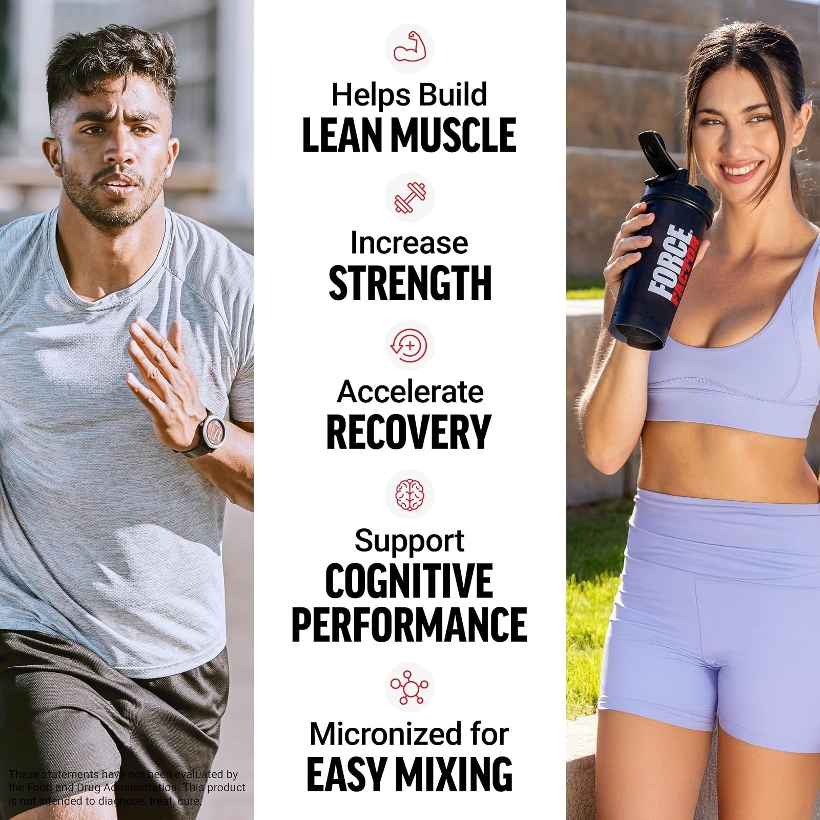 Force Factor Creatine Monohydrate Powder 5g – Raspberry Lemonade, 100 Servings