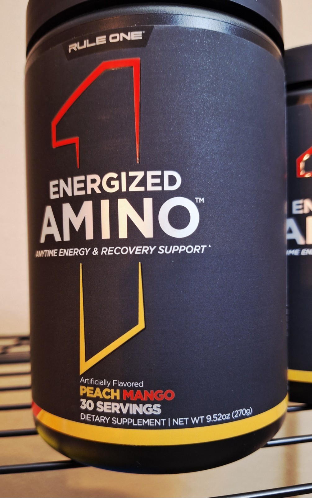 2 Tubs Rule One Energized Amino, PeachMango, 30 Serv, 120mg caffeine, 04/2027✨️