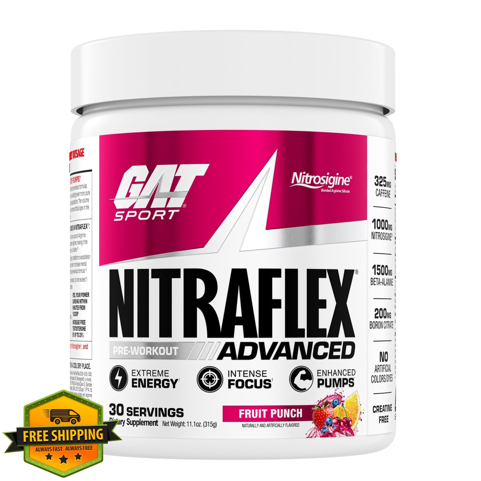 GAT SPORT Nitraflex fruit punch pre-workout