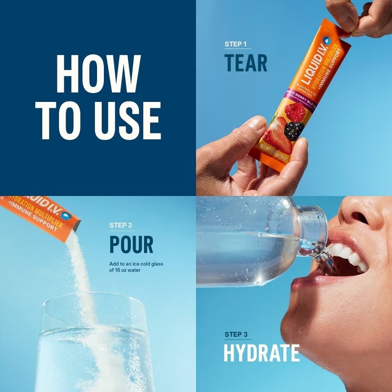 Liquid I.V. Hydration Multiplier + Immune Support, Mango Passion Fruit, 10ct
