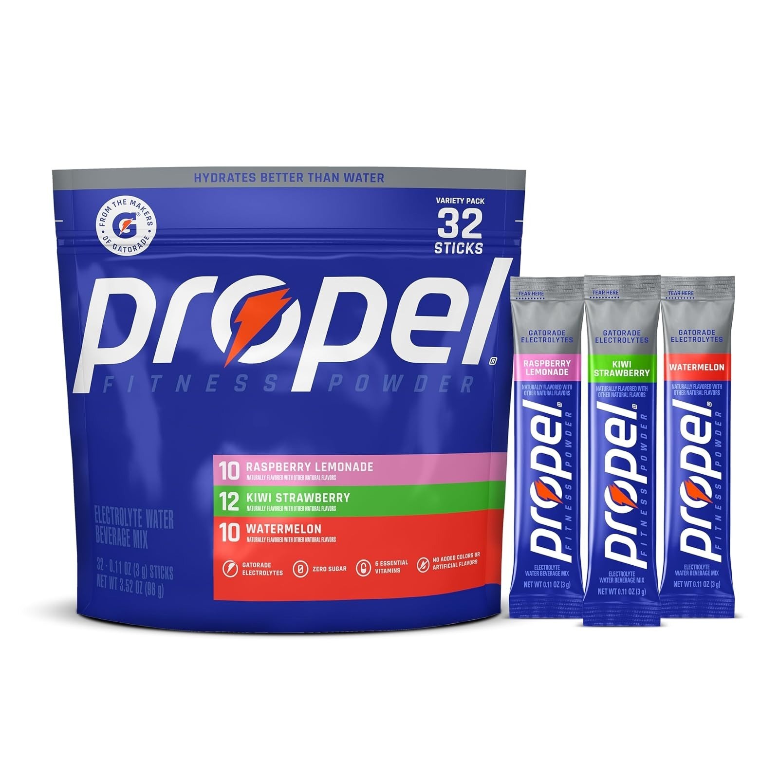 Propel Electrolyte Powder Drink Mix, Grape, 32 Servings, Sugar Free