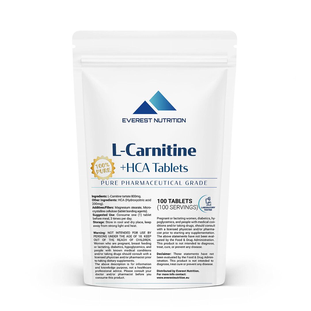 L-Carnitine 800mg plus HCA 200mg tablets Fat Burner & Fat Tissue Blocker