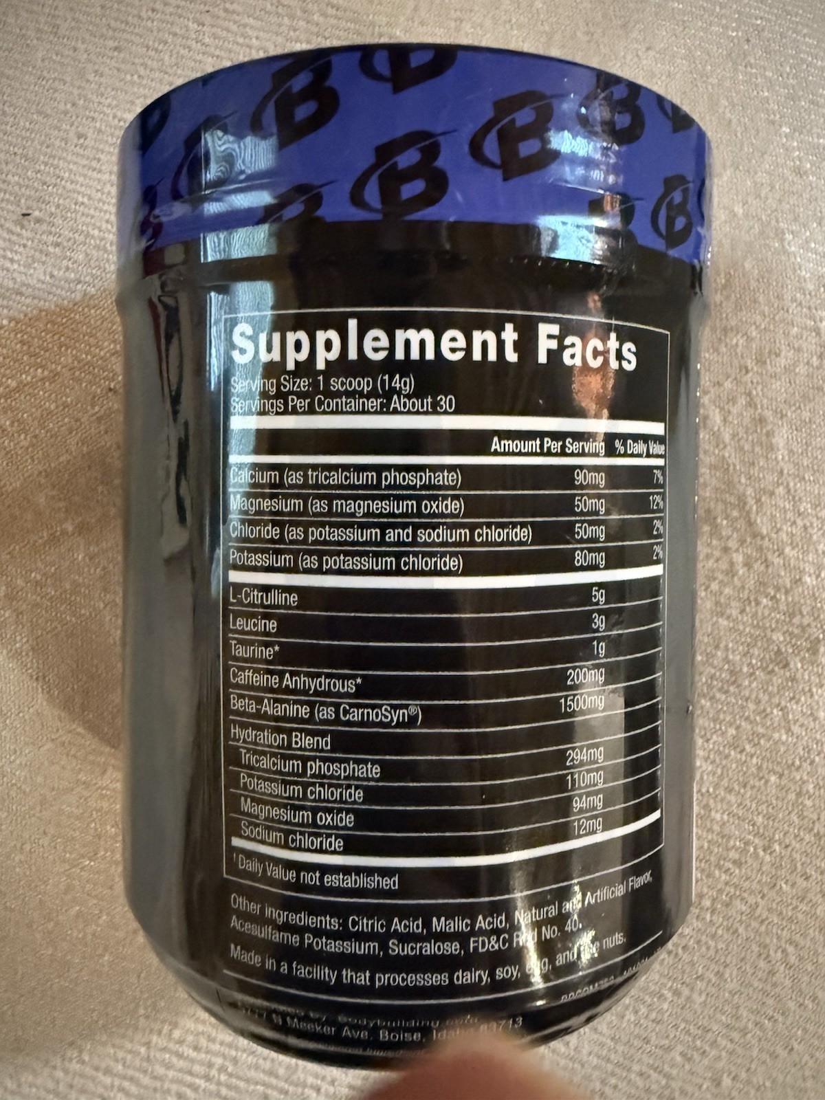 Bodybuilding Pre-Workout Fruit Punch