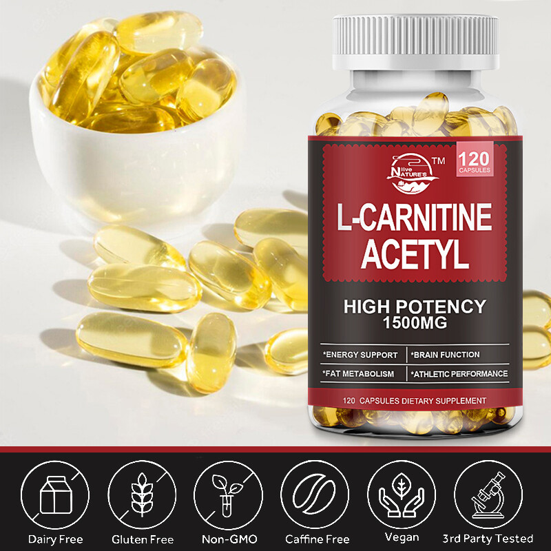 Nature’s Live Acetyl L-Carnitine 1500mg, 120 Capsules – Non-GMO and Gluten Free