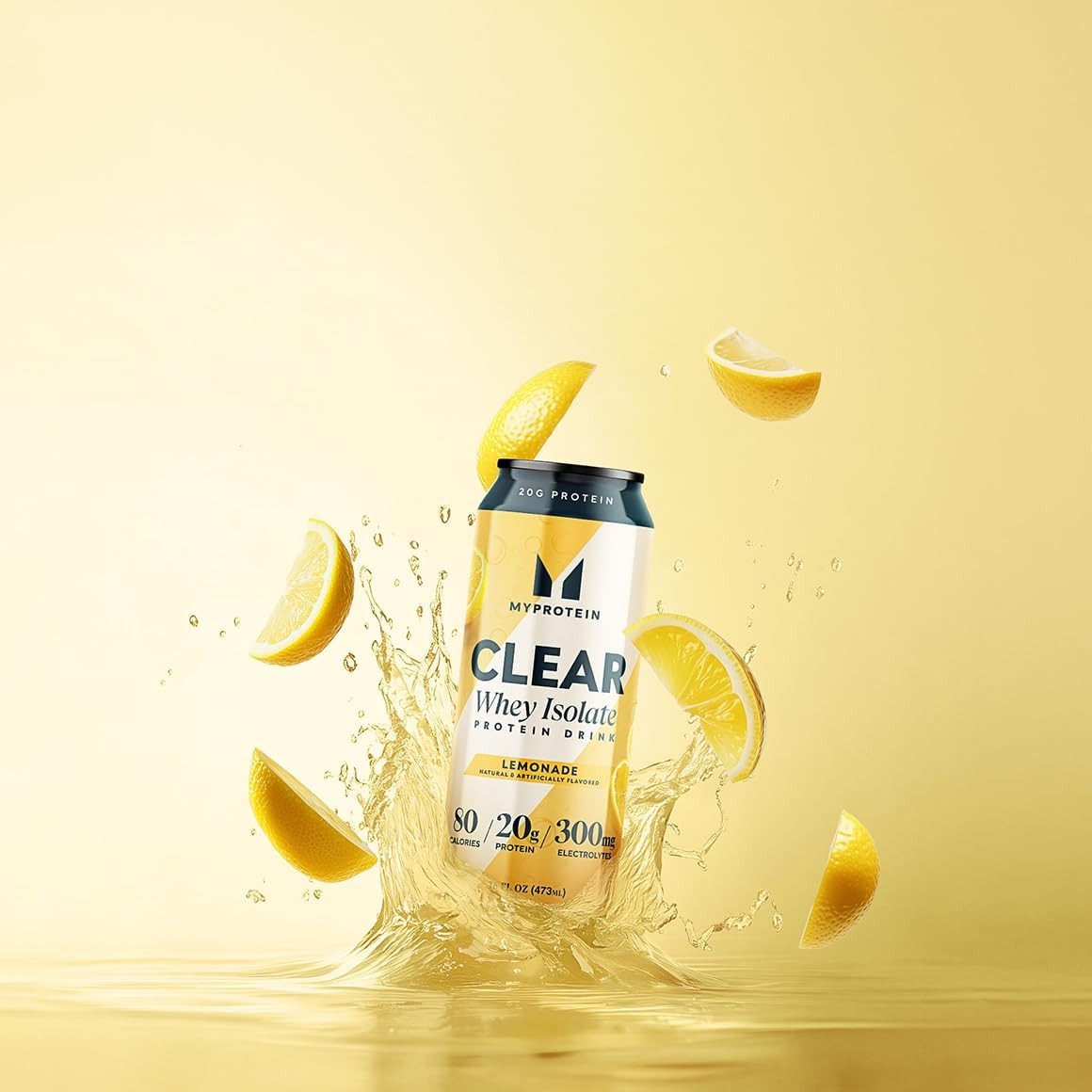 Myprotein Clear Whey Isolate Ready-To-Drink Protein Lemonade 16 Fl Oz Pack Of