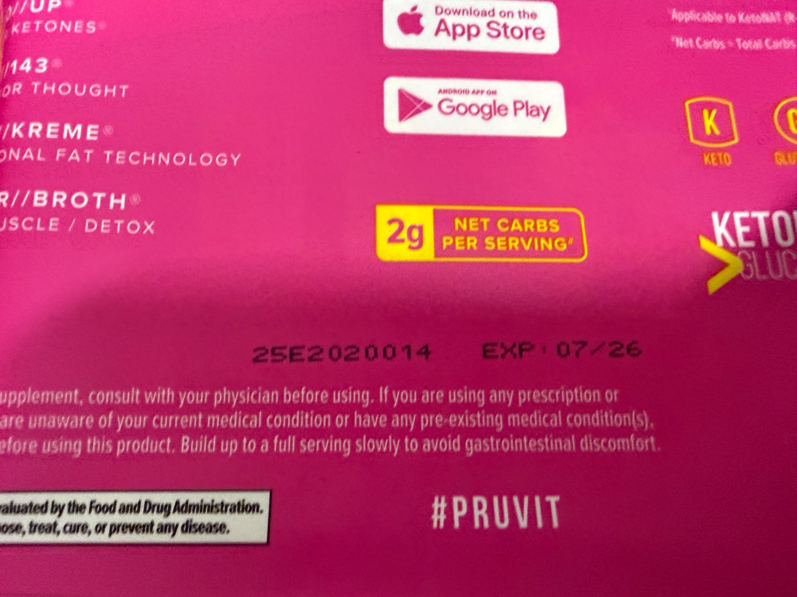 Prüvit Ketones NAT 10 Packets Charged RASPBERRY L/ FREE SHIPPING Exp 03/2026