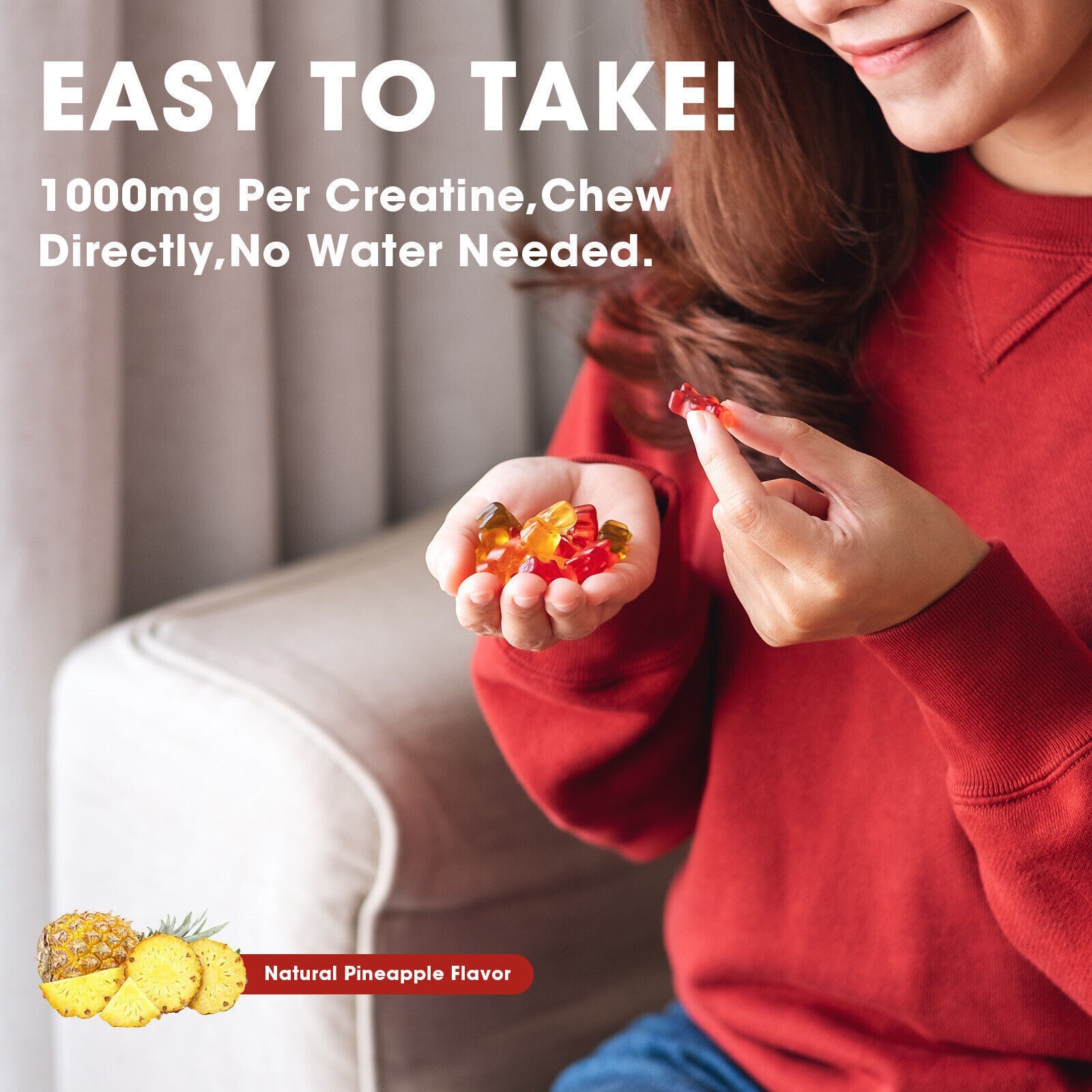 Creatine Monohydrate Gummies – Increase Strength and Build Muscle 60-180 Gummies