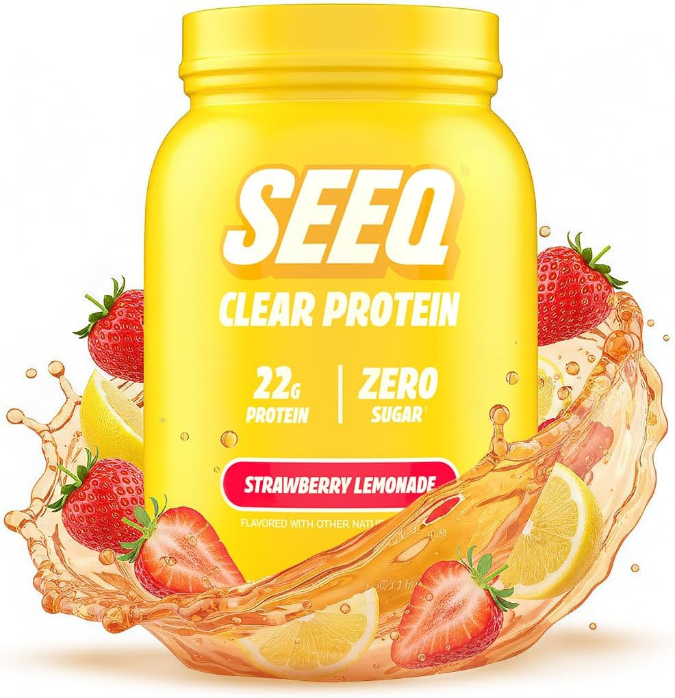 Clear Whey Isolate Protein Powder, Strawberry Lemonade – 22 Servings, 22G Pro…