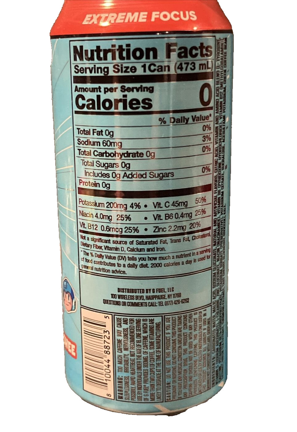 BB 6/2025 GFUEL BLUE BOMBER SLUSHEE ENERGY DRINK 16 OZ LIMITED EDITION MEGAMAN