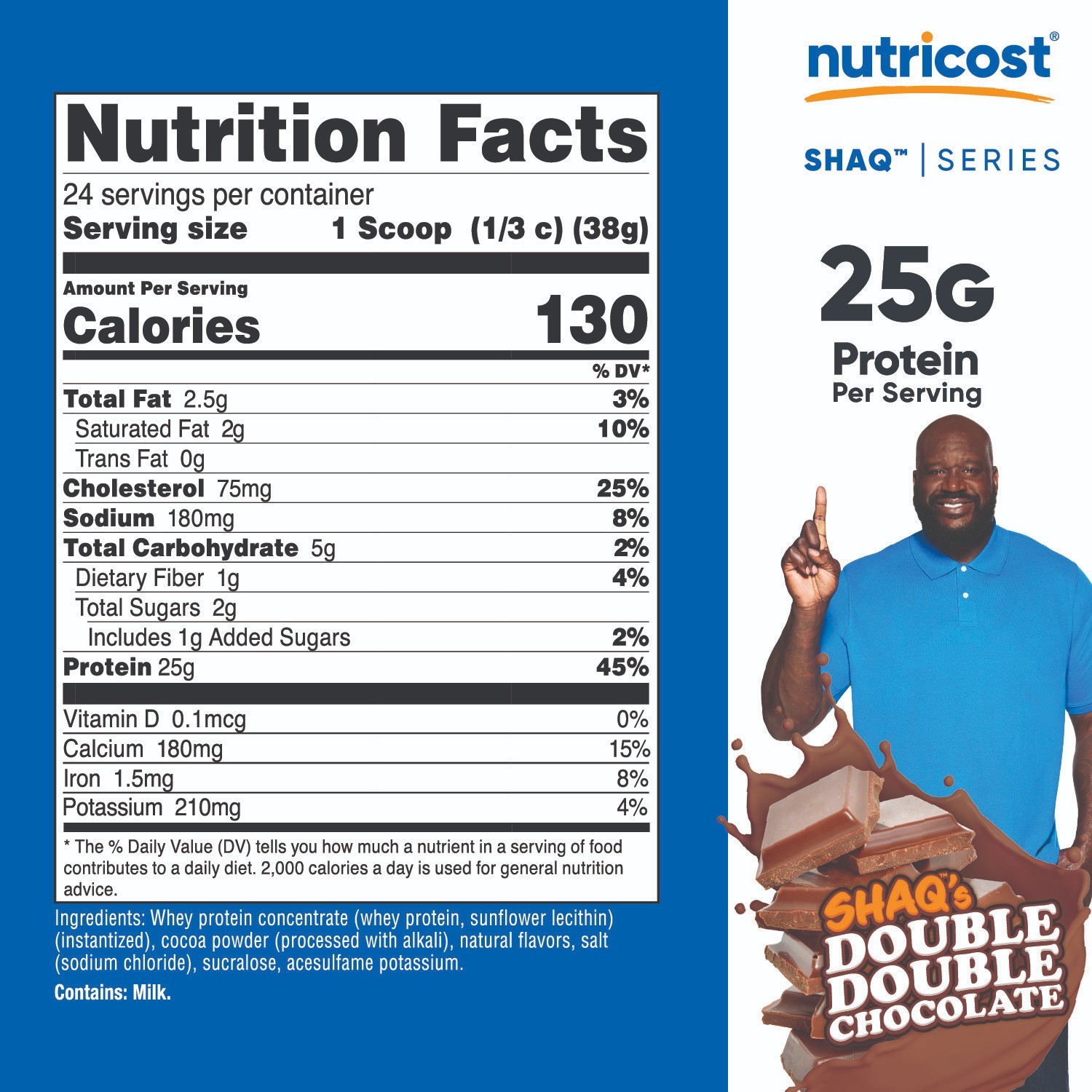 Nutricost Whey Protein Concentrate Powder (Shaq’s Double Double Chocolate) 2LBS