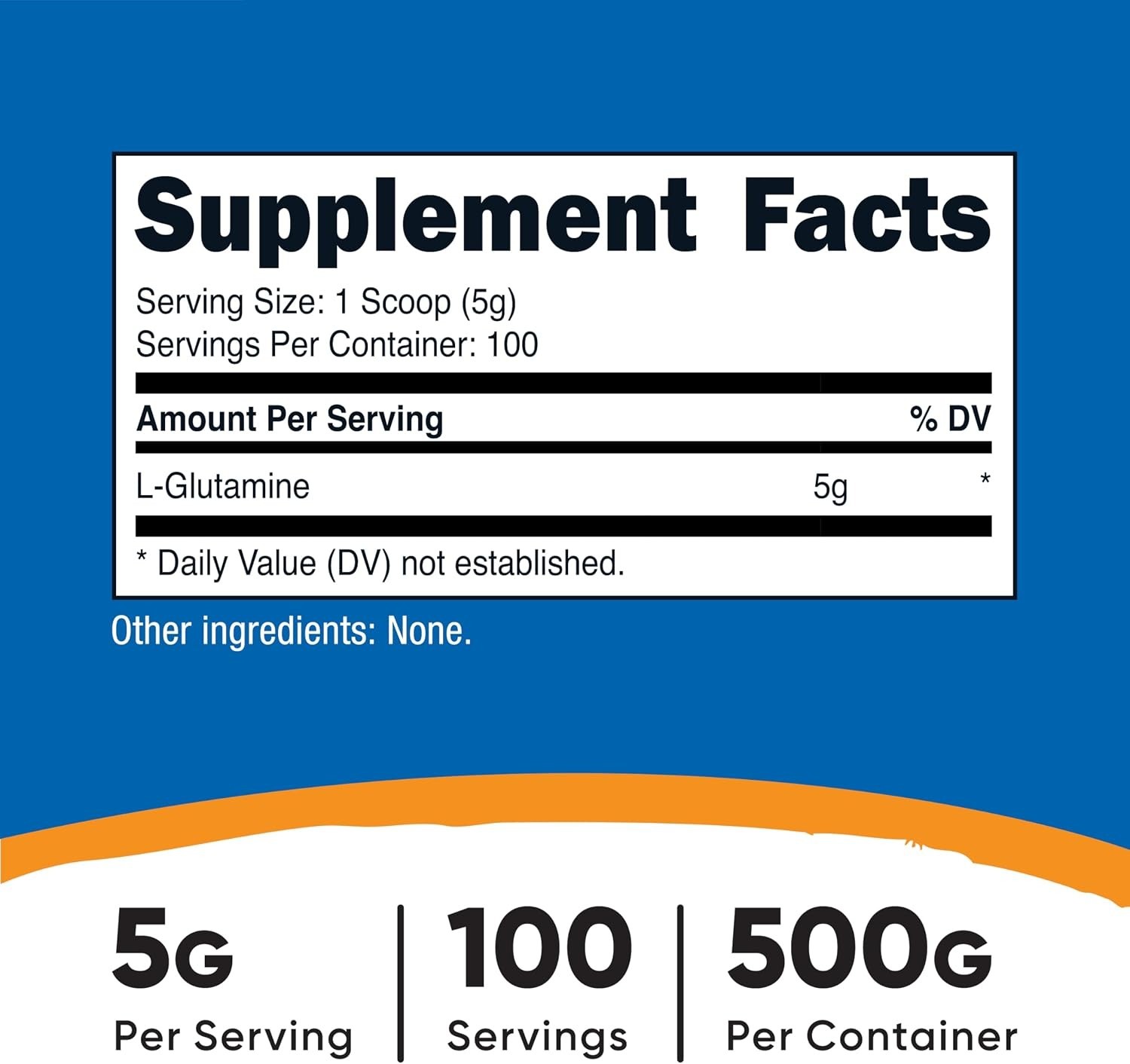 Pure L-Glutamine Powder 500g | Unflavored, Gluten-Free & GMO-Free