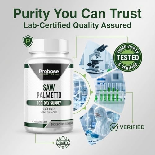 Probase Nutrition Saw Palmetto Support for Prostate and 100 Count (Pack of 1)