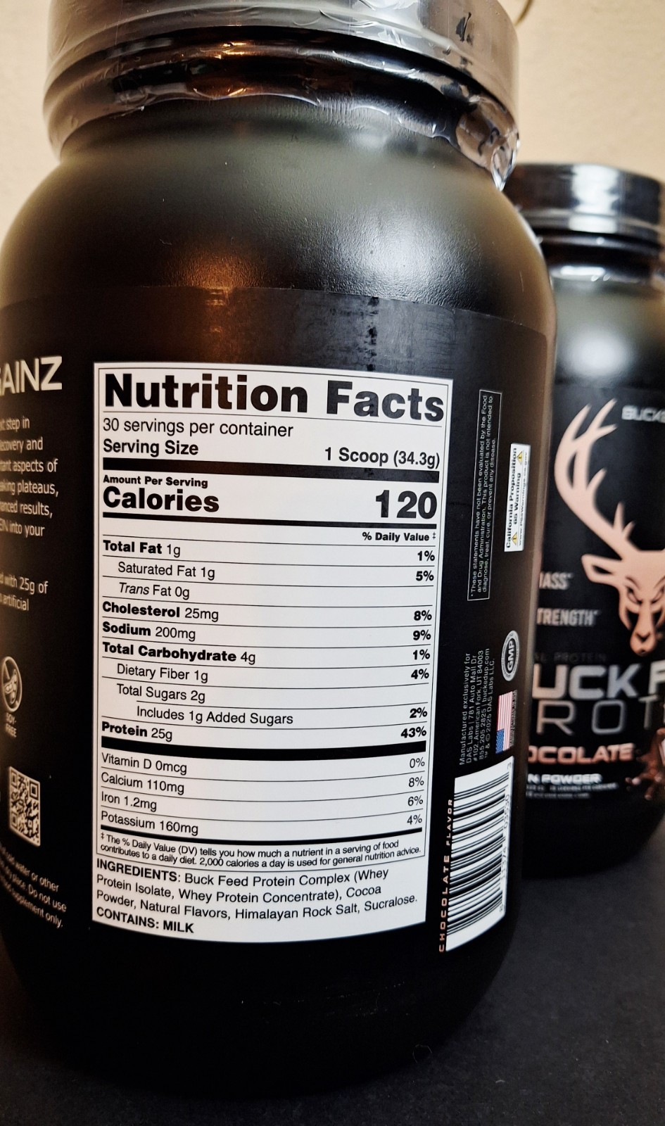 Bucked Up Whey Chocolate 🍫 30 Servings, 25g Protein, Hormone-free, 03/2028✨