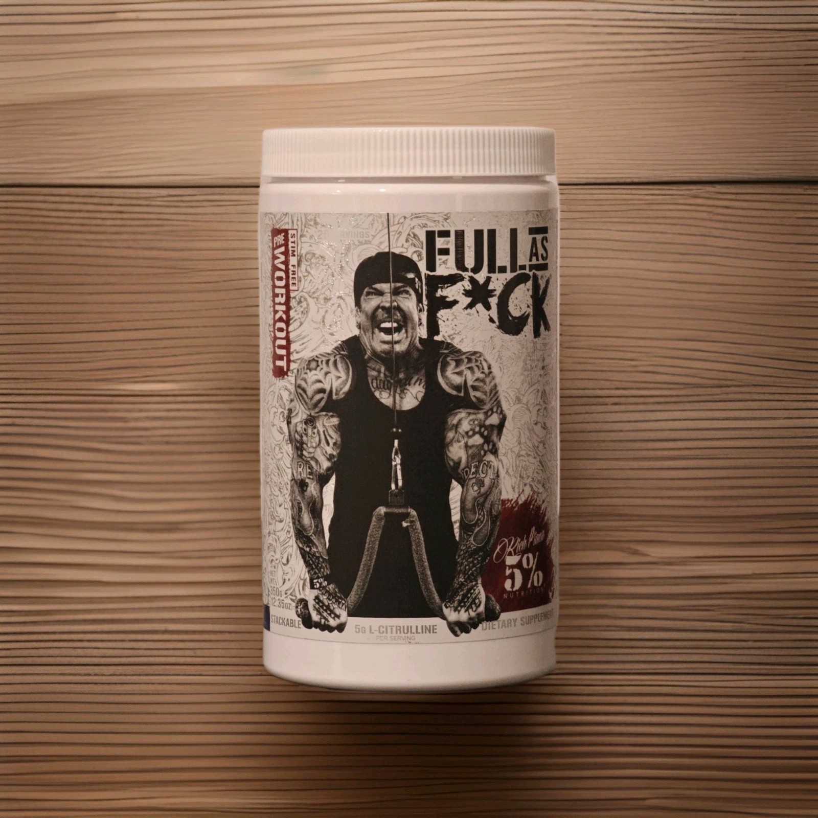 5% Nutrition Full AF Non-Stim Pre-Workout Blueberry Lemonade! 25 Servings