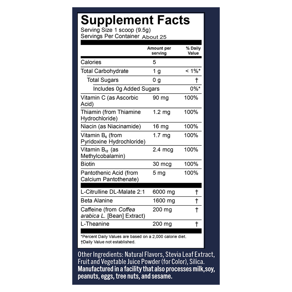 VEGA Pre-Workout Energy – Blue Raspberry (25 Servings) ~ Exp 11/26