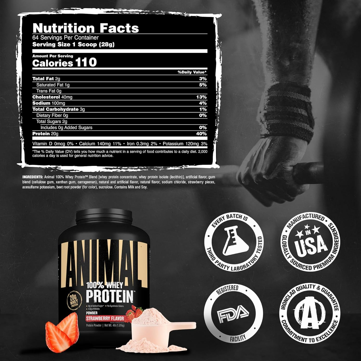 100% Whey Protein Powder – Whey Blend for Pre or Post Workout, Recovery, Anytime