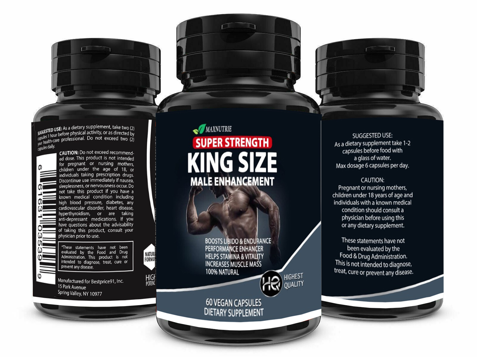 Testosterone Booster for Men, Male Enhancement Pills, Energy,Libido 120 Capsules