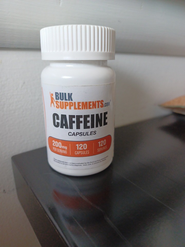 BulkSupplements Caffeine Capsules (200 mg) 120ct – 200mg Per Serving Exp 8/31/26