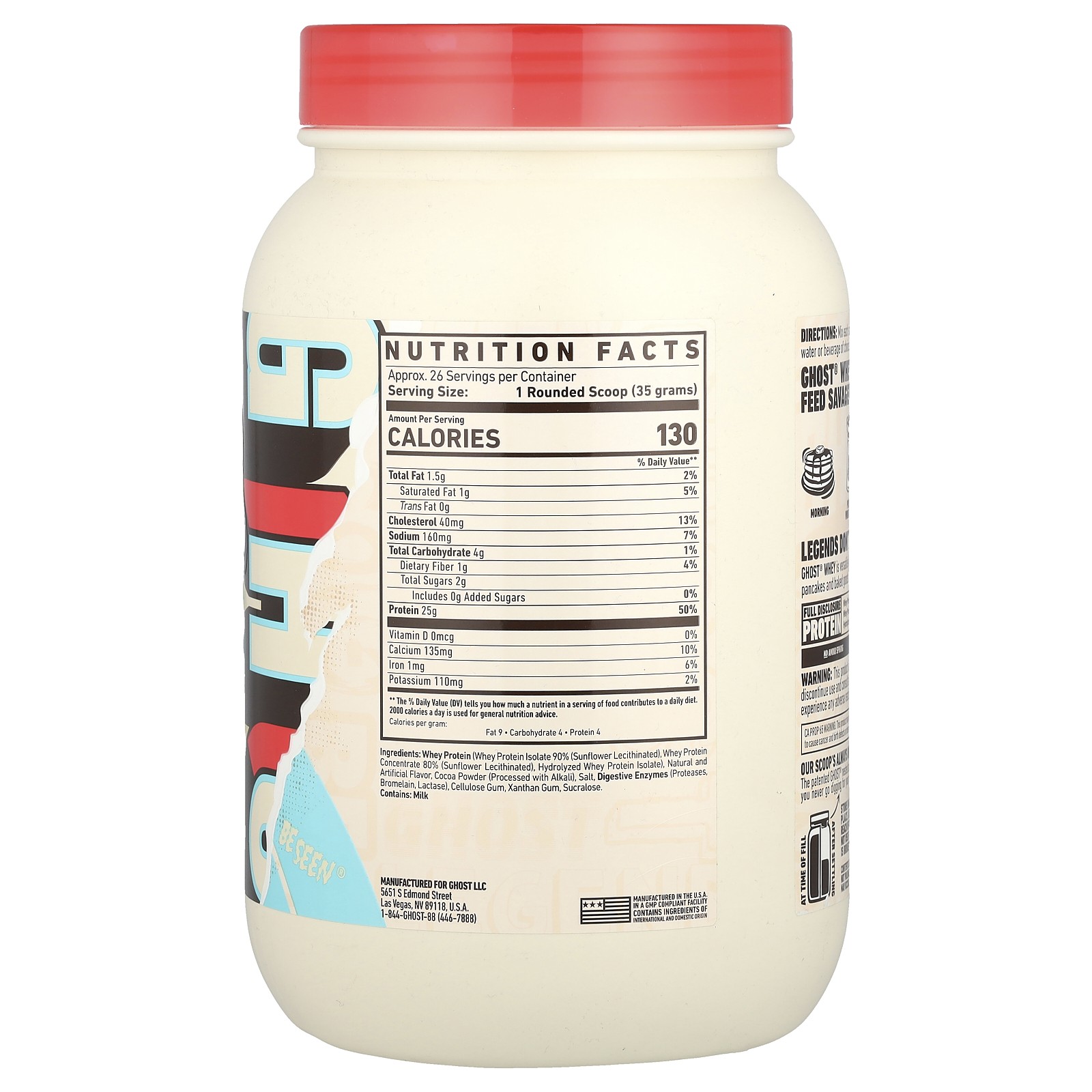 Whey Protein, Milk Chocolate, 2 lb (924 g)