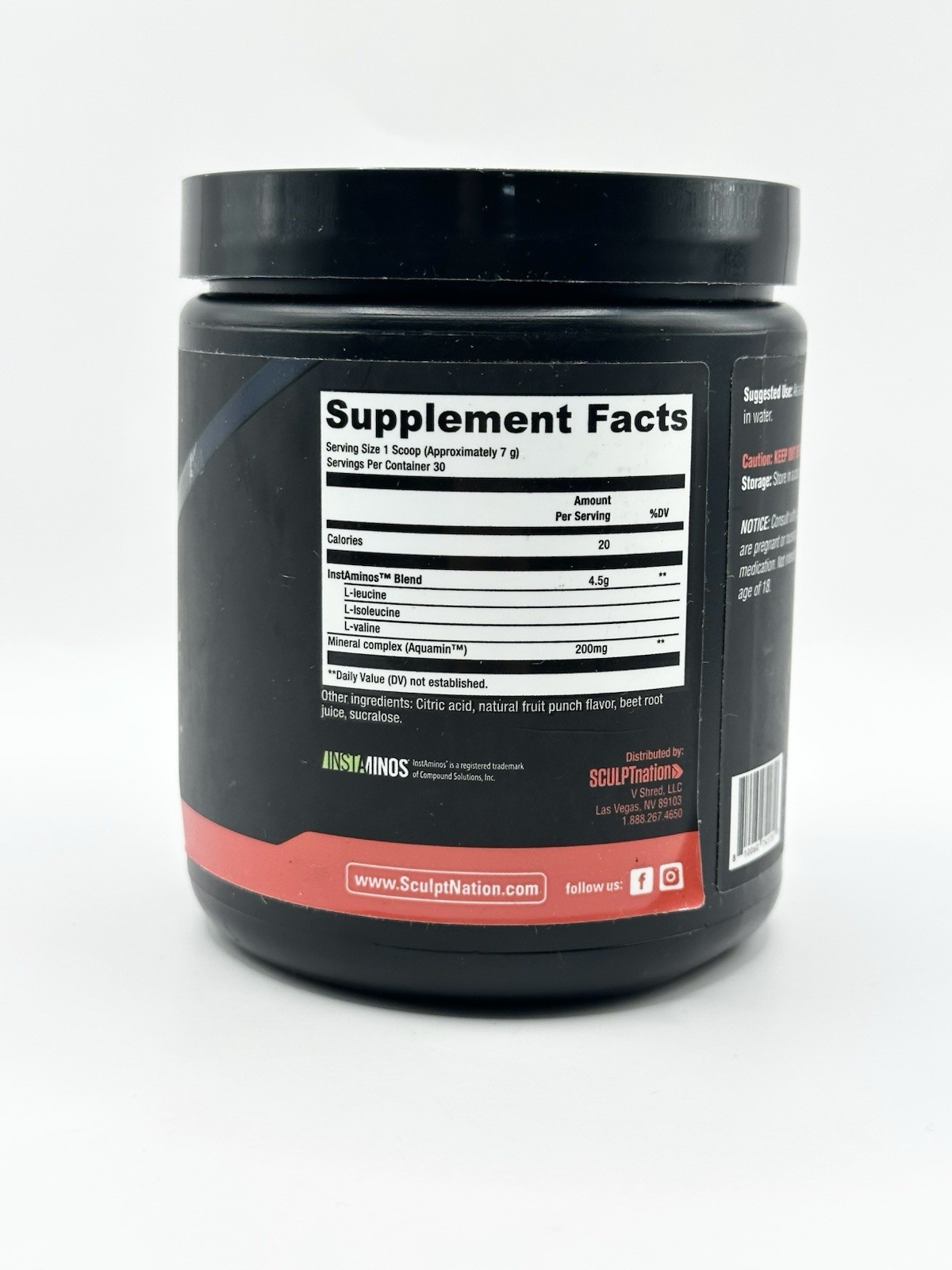 Sculpt Nation BCAAs Repair and Recovery – Fruit Punch Flavor (7.02 oz) *Dented