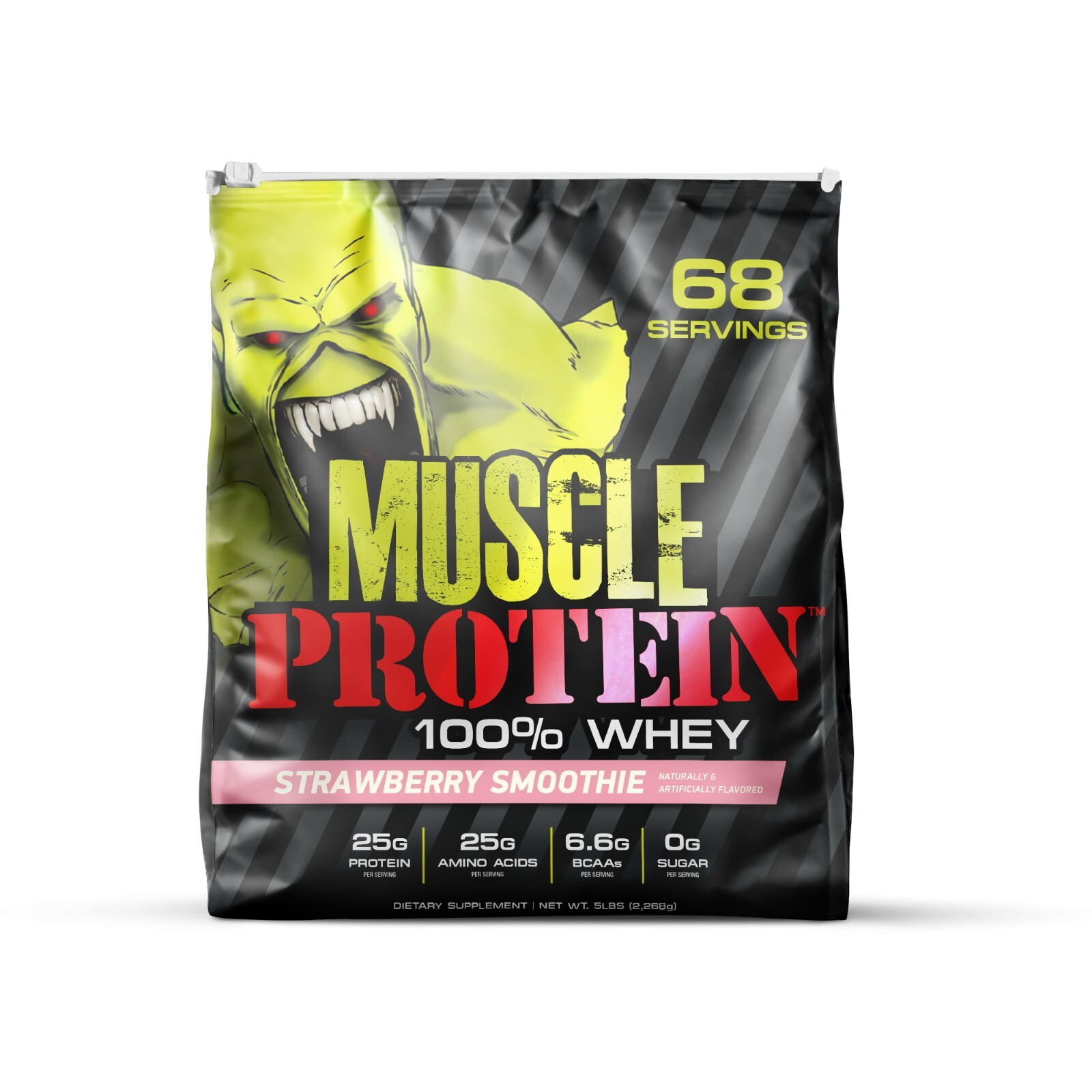 Muscle Whey Protein Powder Isolate, Gym, Bodybuilding Workout Supplement, 5LB