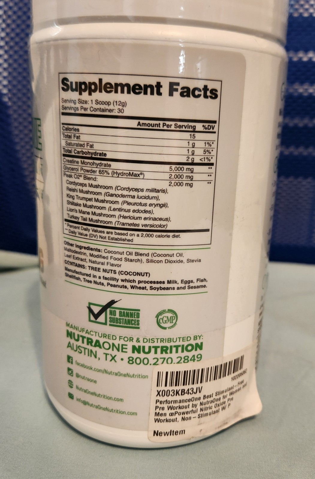 NUTRAONE PERFORMANCEONE Stimulant-Free Pre- Workout- NEW SEALED