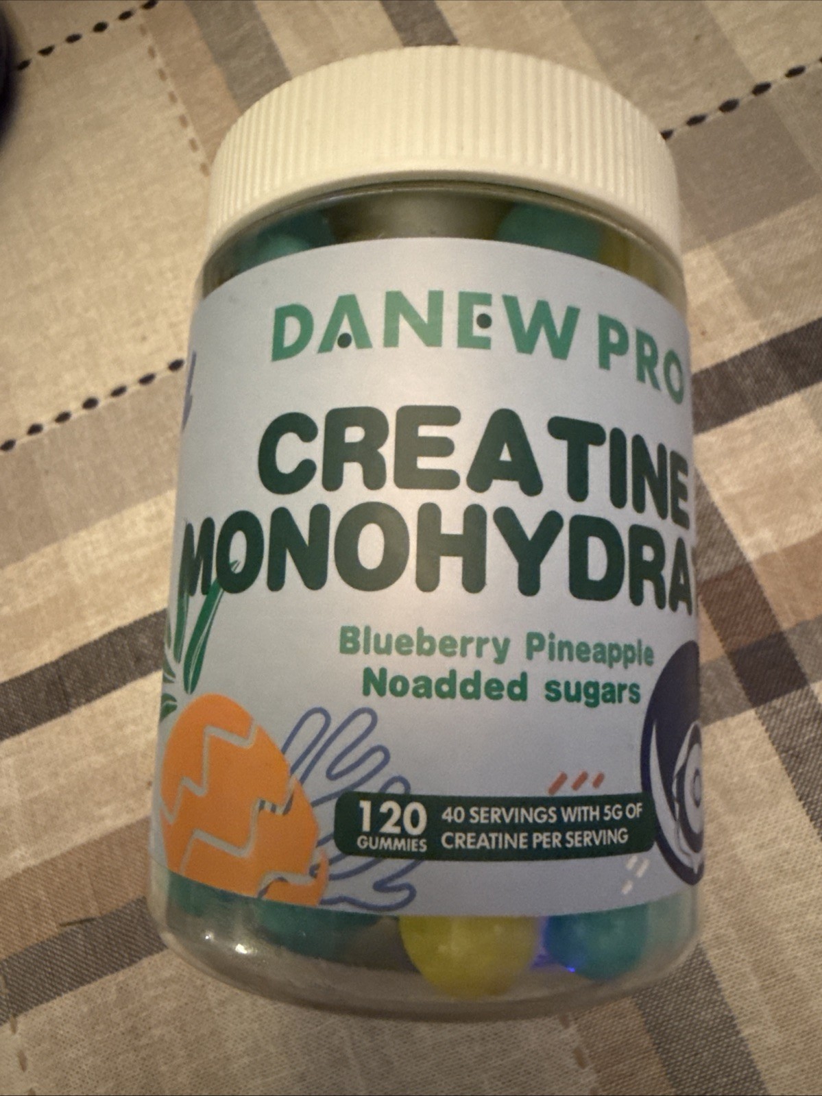 DANEW PRO Creatine Monohydrate Blueberry 120 Gummies Exp 09/2027