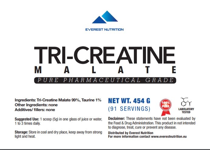 TCM TRI CREATINE MALATE 100% PURE POWDER LEAN MUSCLE WITHOUT BLOAT