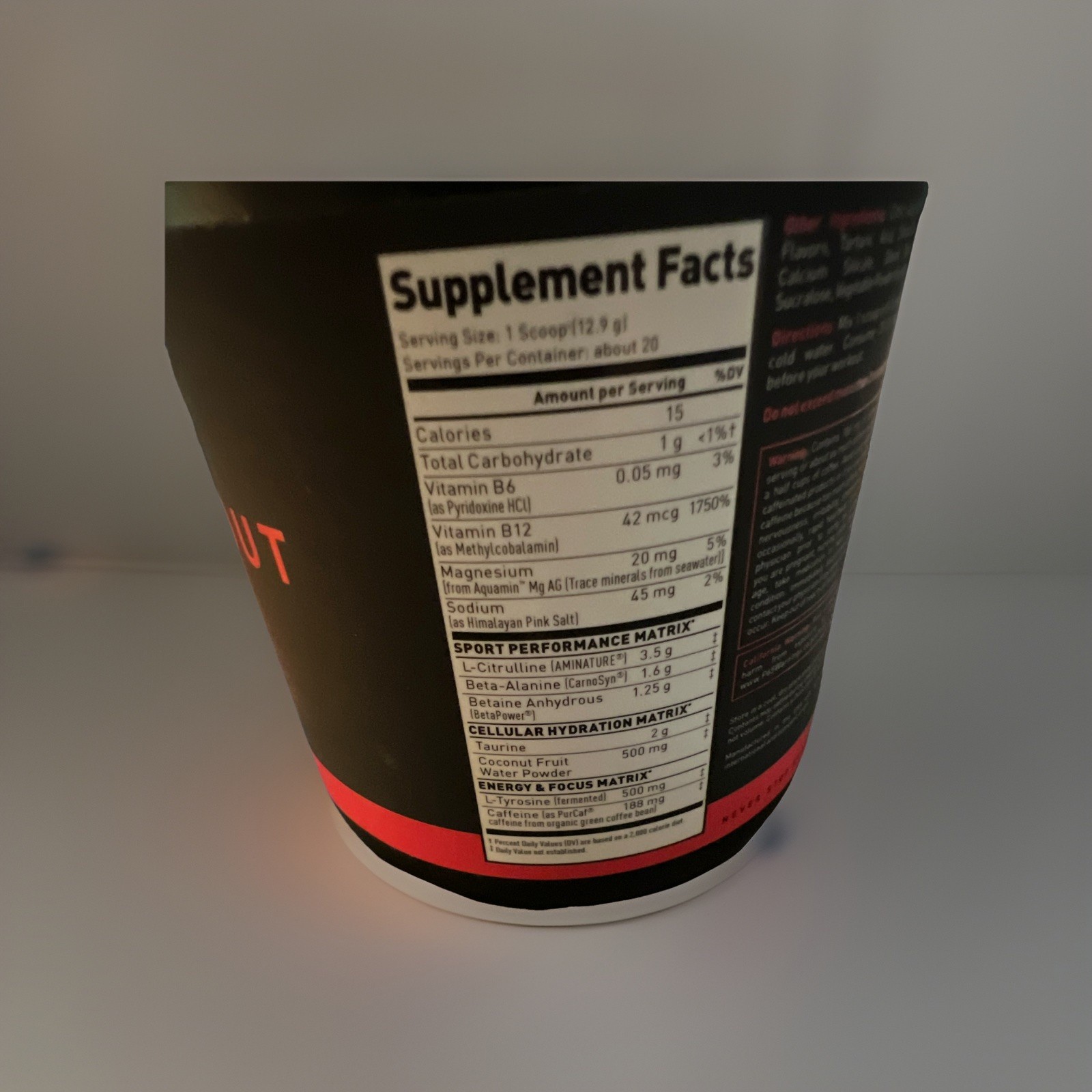 Kaged Sport Pre-Workout Powder Watermelon 20 Servings 9.1 oz Exp 10/28/2027