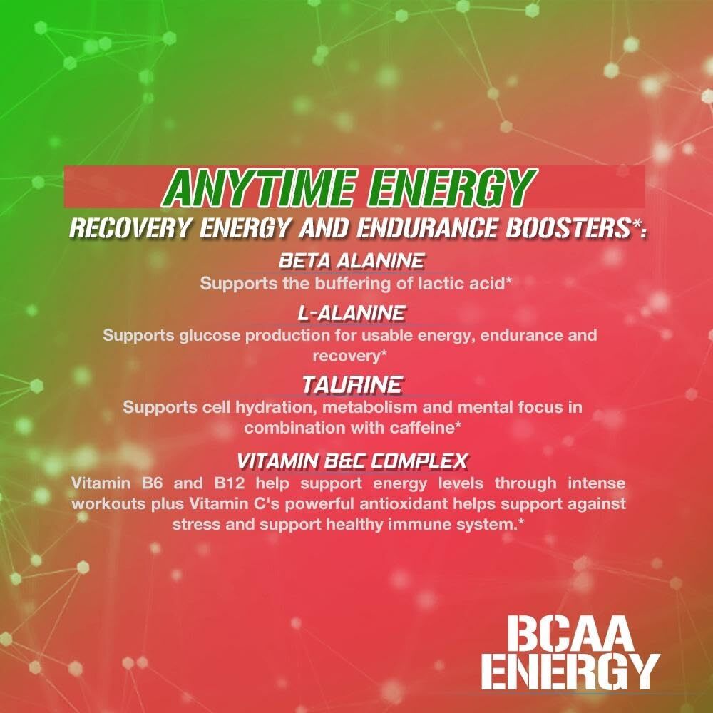 EVL BCAA Energy Watermelon 30 Servings Amino Acid Preworkout Supplement