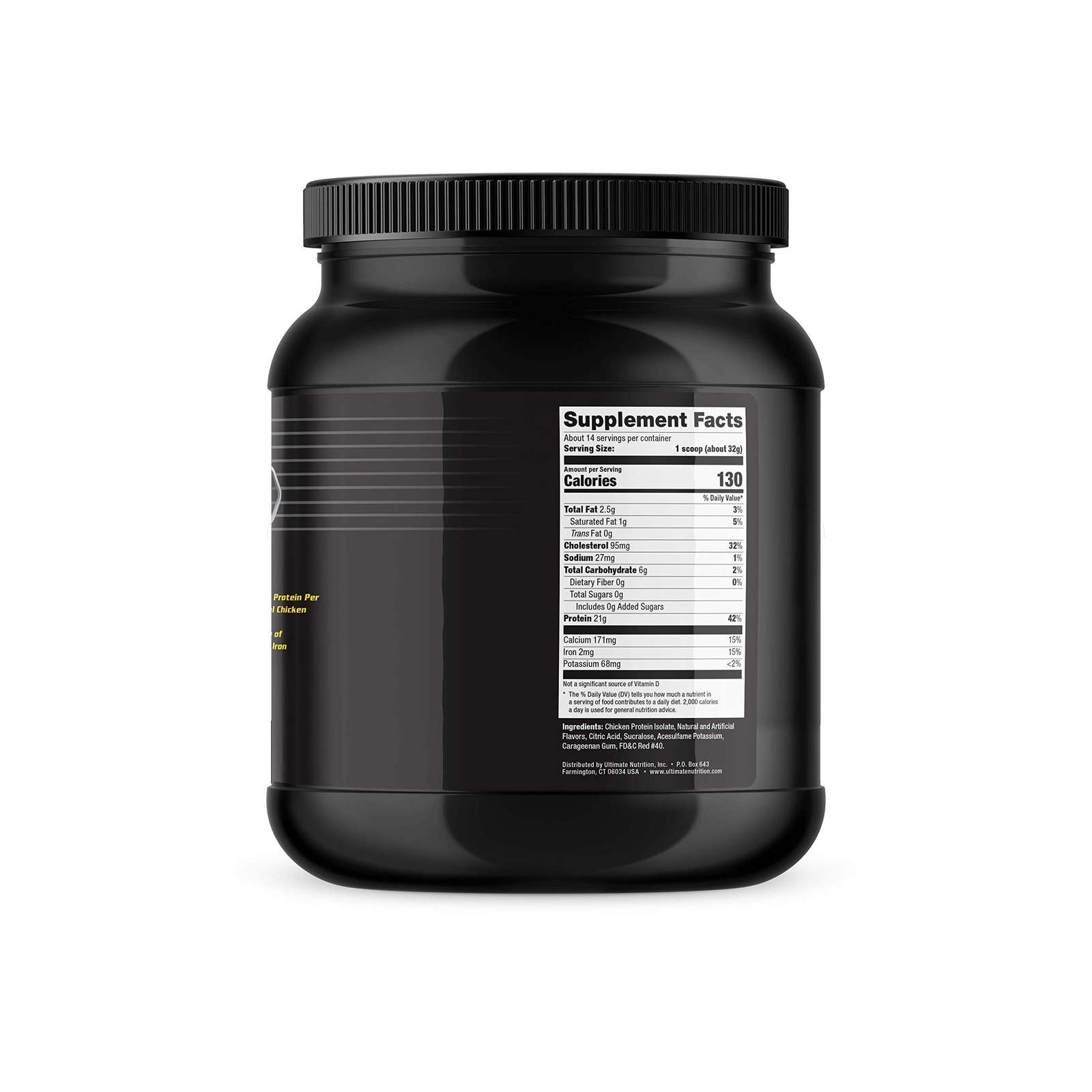 Chicken Protein Isolate 21g Protein Per Scoop (Strawberry Punch, 14 Servings)