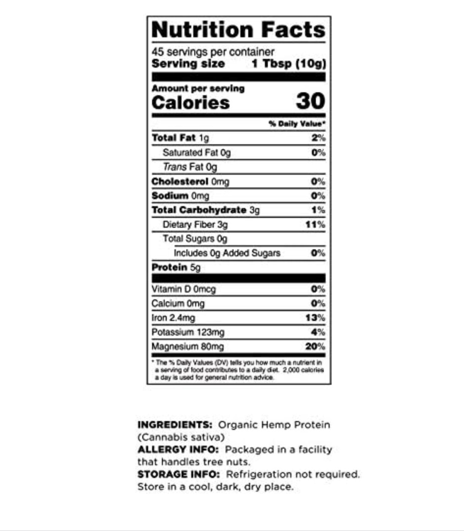Terrasoul Superfoods Organic Hemp Protein Powder (50% Protein), 2 Pounds