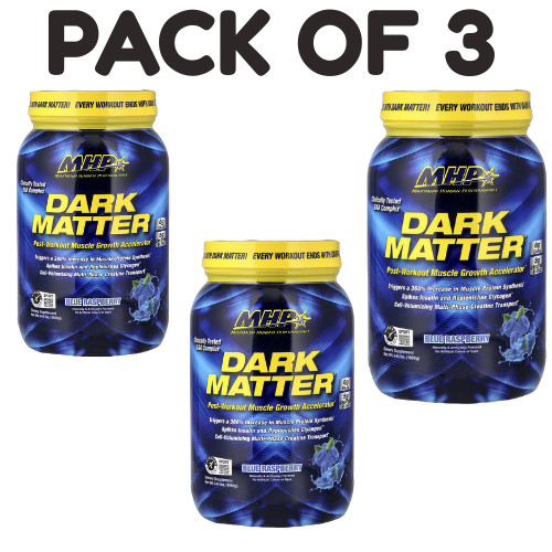 DARK MATTER Post-Workout Muscle Growth – Blue Raspberry – 3.44 lbs – Pack of 3