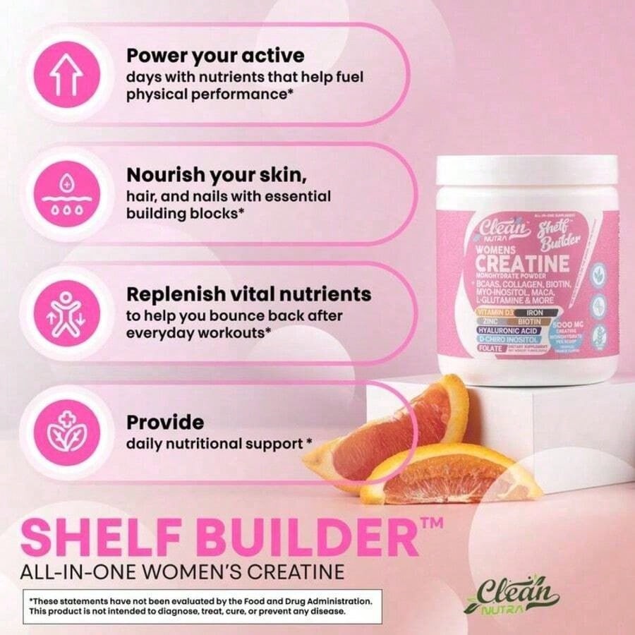 Women’s Creatine Powder Creatine Monohydrate BCAA Myo-Inositol Collagen 1/2 Pack
