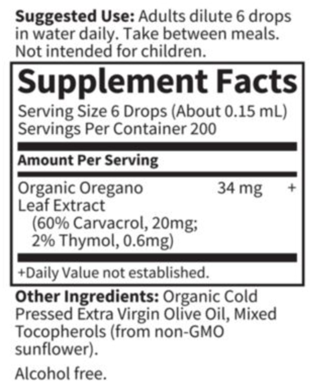 Garden of Life Organic Oregano Oil, Seasonal Drops with Carvacrol & Thymol (1oz)