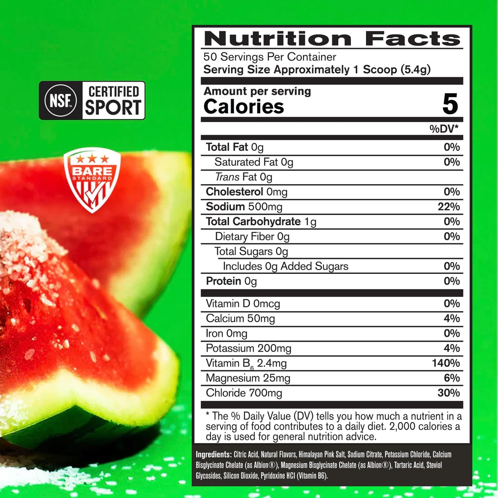 Bare Performance Nutrition Bpn Electrolytes Hydration Drink Mix Sugar