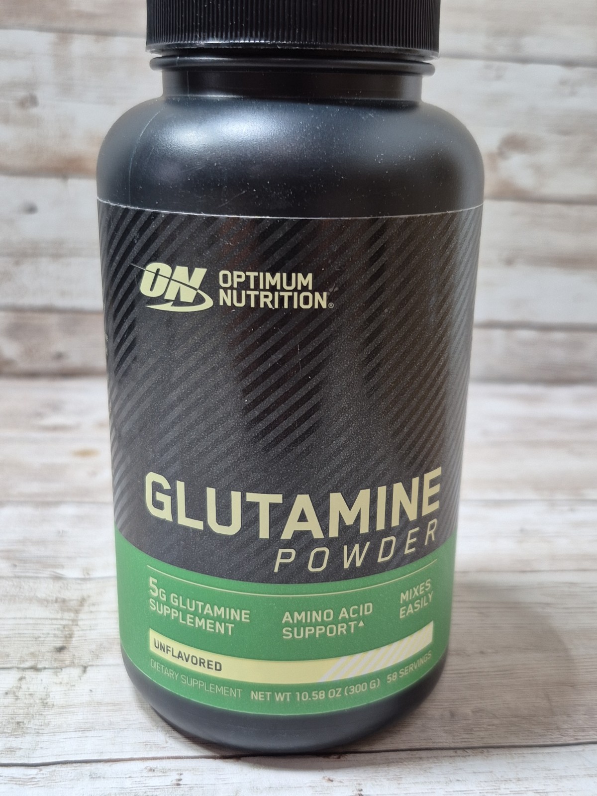 Optimum Nutrition ON Glutamine Powder Unflavored 10.58 oz (300 g) Exp 02/2028