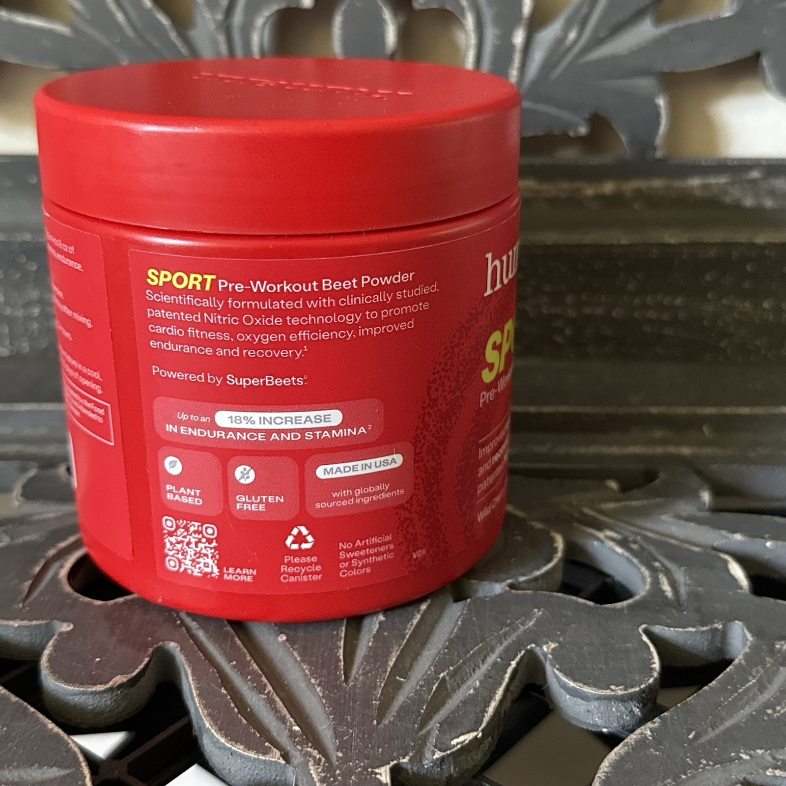 Lot of 2 Humann SPORT Pre-Workout Beet Powder Wild Cherry 7.1oz Sealed NSF 2027