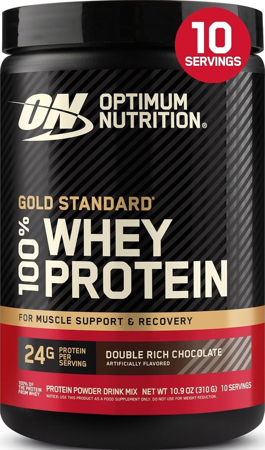 Gold Standard Whey Protein Powder – Double Rich Chocolate, Easy Mixing