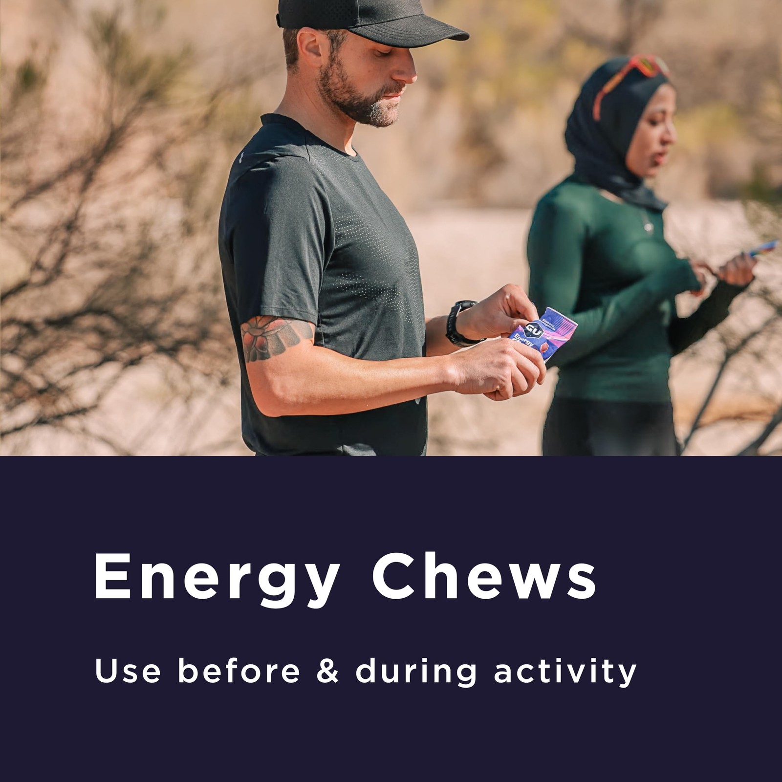 GU Energy Chews, Variety Pack Gummies with 1 Count (12 bags), Assorted
