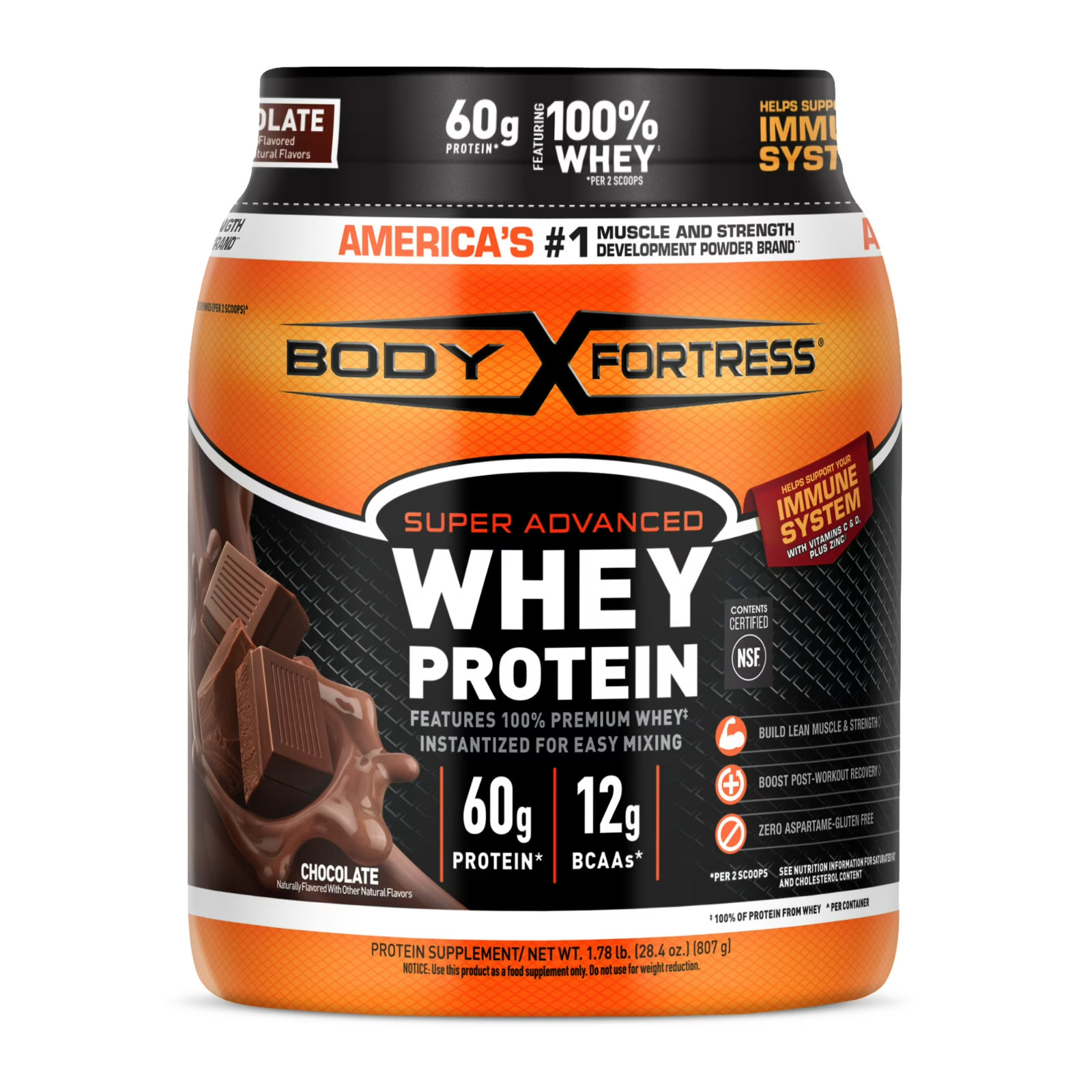 Body Fortress Super Advanced 100% Premium Whey Protein Powder – Chocolate