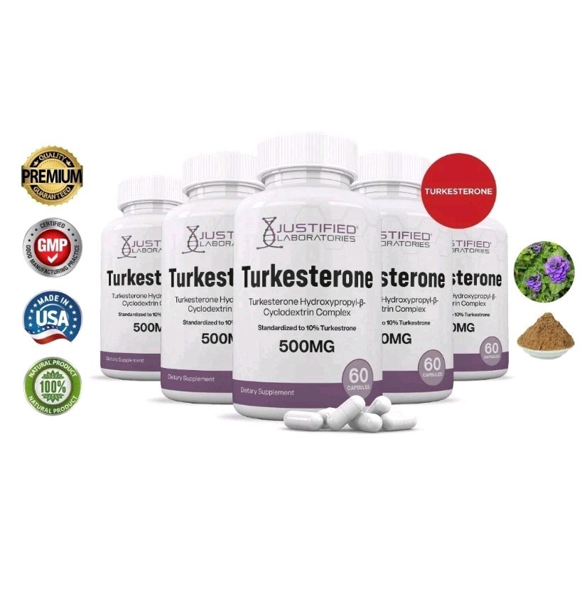 Turkesterone Justified Laboratories 500mg, 60 Capsules Per Bottle, 1 Bottle