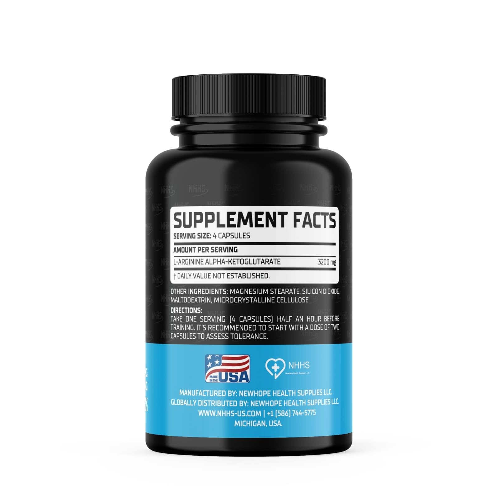 NHHS Supreme Potency L-Arginine AAKG, 3200mg, 100 Vegan 100 Count (Pack of 1)