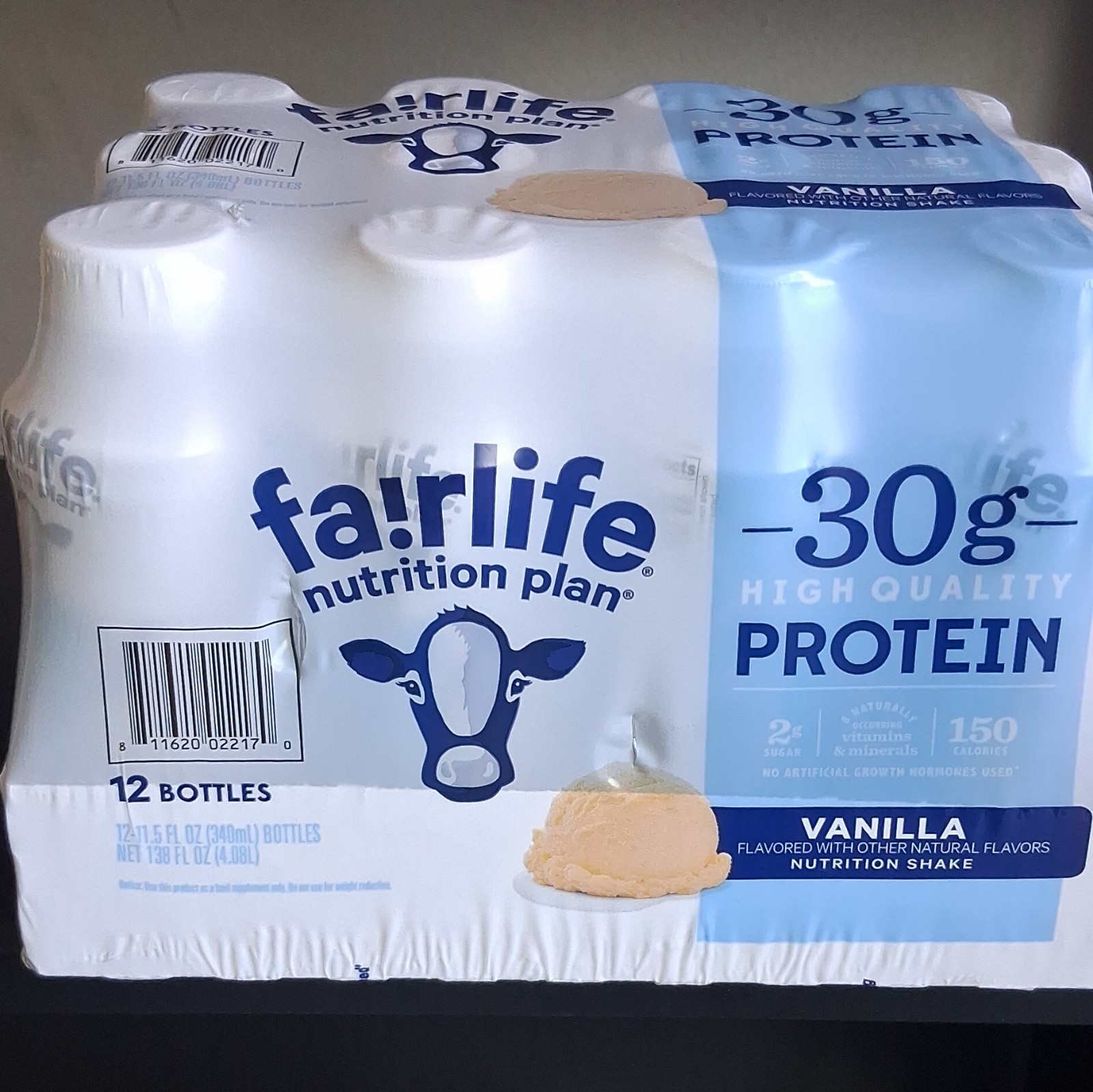 fairlife Vanilla Nutrition Shake 30g Protein, 12 Bottles 11.5 fl oz