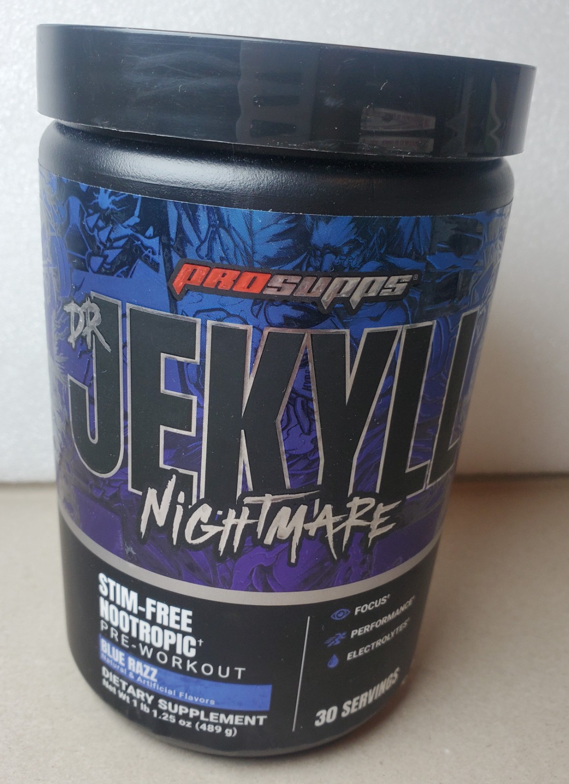 ProSupps Jekyll Nightmare Stim-Free Preworkout, Nootropics, 30 Serv, 07/2027✨️